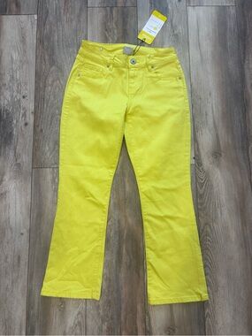 CAbi Sunny Yellow Straight-Leg Jeans
